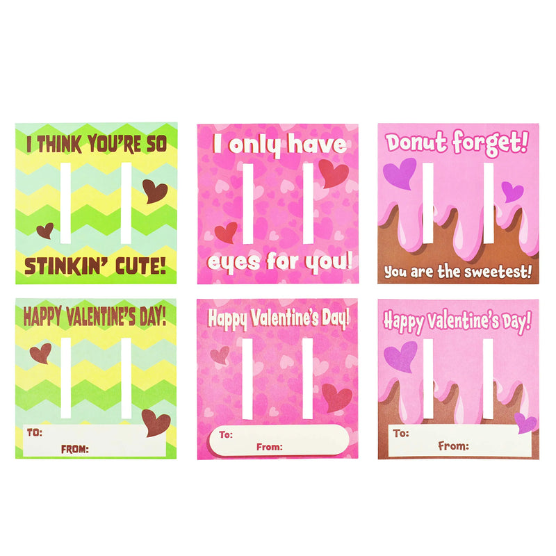 28Pcs Kids Valentines Cards with Charm Slap Bracelet-Classroom Exchange Gifts