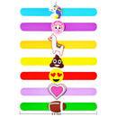 28Pcs Kids Valentines Cards with Charm Slap Bracelet-Classroom Exchange Gifts