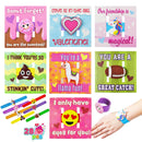 28Pcs Kids Valentines Cards with Charm Slap Bracelet-Classroom Exchange Gifts