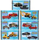 28Pcs Kids Valentines Cards with DieCast City Vehicles Toys-Classroom Exchange Gifts