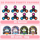 28Pcs Kids Valentines Cards with Spinner-Classroom Exchange Gifts