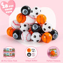 28Pcs Kids Valentines Cards with Mini Sport Balls-Classroom Exchange Gifts