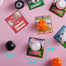 28Pcs Kids Valentines Cards with Mini Sport Balls-Classroom Exchange Gifts