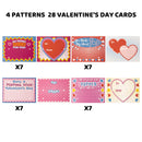 28Pcs Kids Valentines Cards with push bubble Tube-Classroom Exchange Gifts