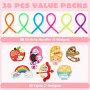 28Pcs Kids Valentines Cards with Stretchy String-Classroom Exchange Gifts