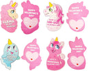 28Pcs Kids Valentines Cards with Unicorn Mailbox-Classroom Exchange Gifts