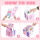 28Pcs Kids Valentines Cards with Unicorn Mailbox-Classroom Exchange Gifts