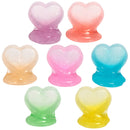 28Pcs Multicolor Glow in the Dark Slime Heart Cases and Stickers