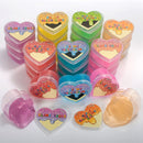 28Pcs Multicolor Glow in the Dark Slime Heart Cases and Stickers