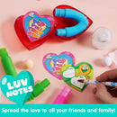 28Pcs push bubble Tubes Heart Shell Filled Hearts with Valentines Day Cards for Kids-Classroom Exchange Gifts