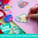 28Pcs Prefilled Heart with push bubble Keychain and Valentines Day Cards for Kids-Classroom Exchange Gifts