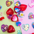 28Pcs Prefilled Heart with push bubble Keychain and Valentines Day Cards for Kids-Classroom Exchange Gifts