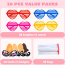 28Pcs Shutter Shade accessories with Valentines Day Cards for Kids-Classroom Exchange Gifts