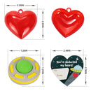 28Pcs Space Eraser Filled Hearts Set with Valentines Day Cards for Kids-Classroom Exchange Gifts