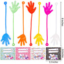 28Pcs Sticky Hands with Valentines Day Cards for Kids-Classroom Exchange Gifts
