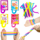 28Pcs Stretchy String with Valentines Day Cards for Kids-Classroom Exchange Gifts
