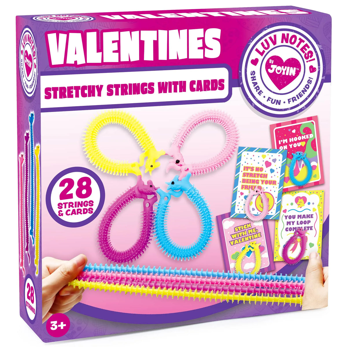 JOYIN | Stretchy String with Cards, 28 Pack