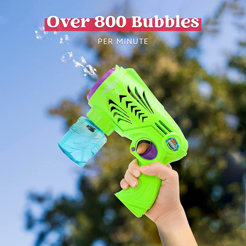 2 Bubble Guns with 4 Bottles Bubble Refill Solutions