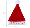Blinking Light-up Plush Red Santa Hat + Blinking Light-up Elf, 2 Pcs