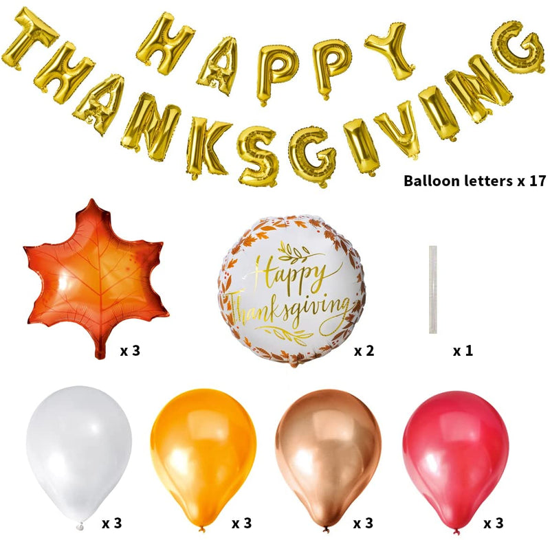 Thanksgiving Balloon Letter, 35 Pcs