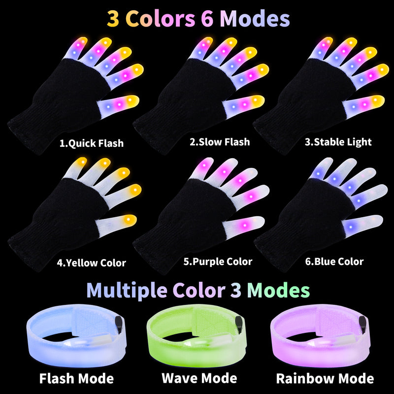 LED Gloves Laces and Bracelet