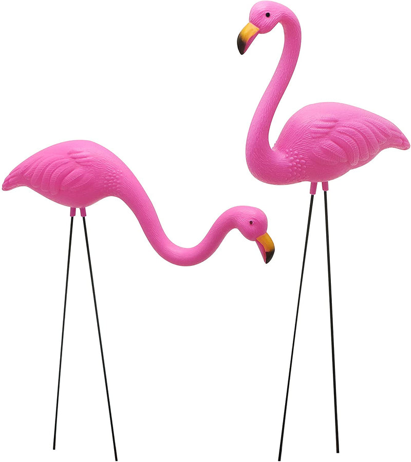 Small Flamingo Yard Ornament, 2 Sets