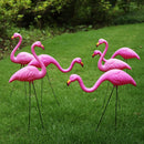 Small Pink Flamingo Yard Ornament, Set 6
