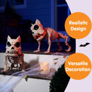 2 PCS 16in Halloween Pose-N-Stay Dog Skeleton Decoration Animal