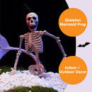 2 PCS 20 Inches Halloween Mermaid Skeleton Plastic Bone