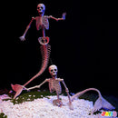 2 PCS 20 Inches Halloween Mermaid Skeleton Plastic Bone