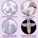 2 Pcs Pack 47in Halloween Lighted Light Up Tree Wrap Decoration