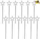 Silver Fairy Star Wand, 12 Packs