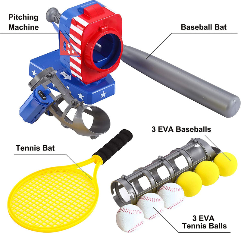 2 in 1 Baseball and Tennis Baseball Pitching Machine