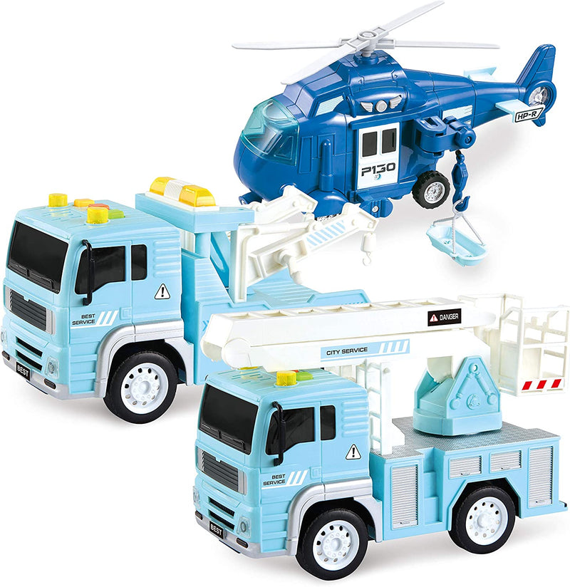3-in-1 City Service Vehicle Car Truck Toy Set
