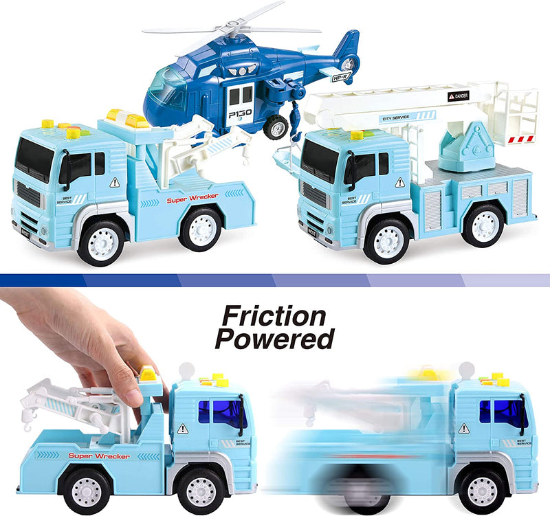 3-in-1 City Service Vehicle Car Truck Toy Set
