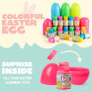 24Pcs 3.15in Bubble Wands Prefilled Easter Eggs for Easter Egg Hunt