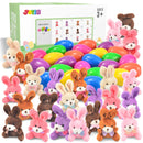 24Pcs Plush Bunny Prefilled Easter Eggs 3.2in
