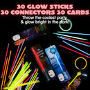 30Pcs Kids Valentines Cards with Glow Sticks-Classroom Exchange Gifts