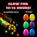 30Pcs Multicolor Glow Balls Prefilled Easter Eggs