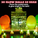 30Pcs Multicolor Glow Balls Prefilled Easter Eggs