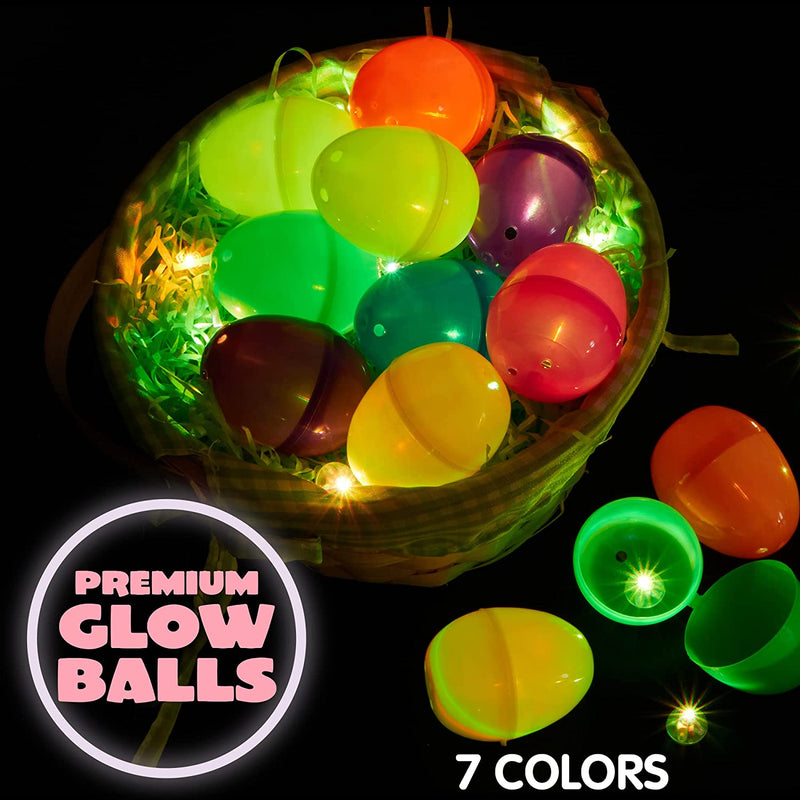 30Pcs Multicolor Glow Balls Prefilled Easter Eggs