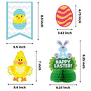 31Pcs Foil Swirl Easter Bunny Hanging Decorations