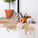 Animals 3D Wooden Puzzles Bundle, 8 pcs