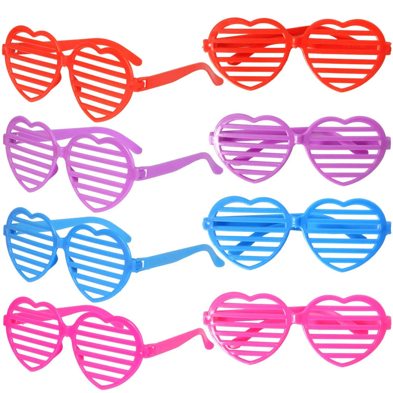32Pcs Shade Glasses with Heart Shaped Shutter and Kids Valentines Cards