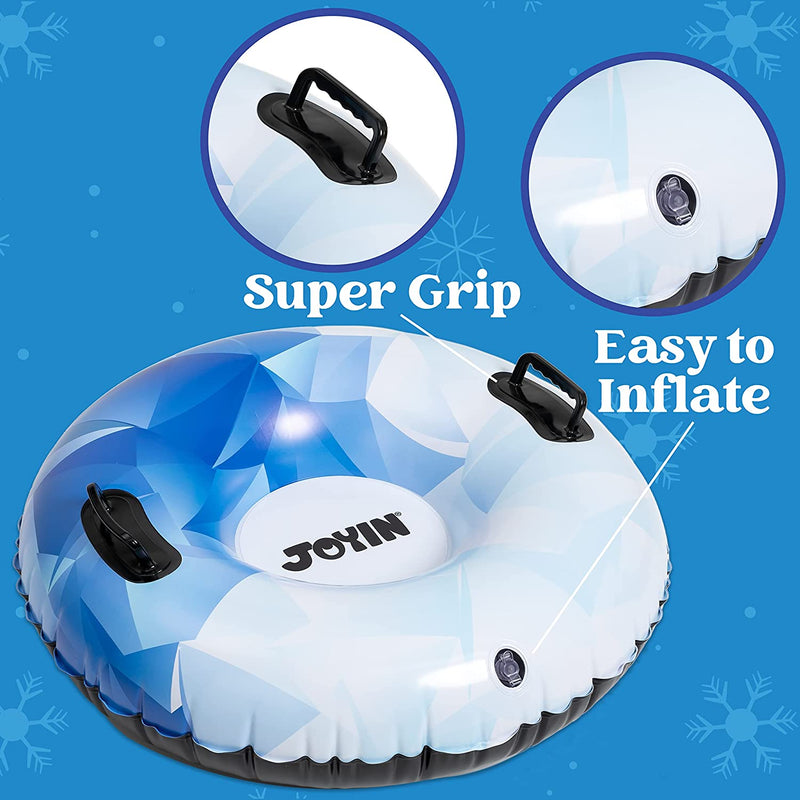 34in Inflatable Ice Snow Tubes, 2 Pack