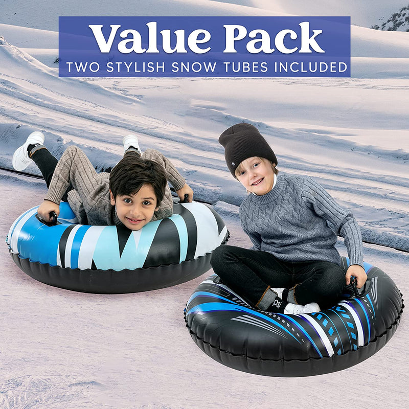 34" Inflatable Snow Tubes (2 Packs)