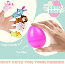 36Pcs Animal Finger Puppets Easter Eggs