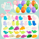 36Pcs Dinosaur Squishy Toys Prefilled Easter Eggs