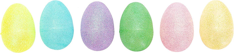 36Pcs Glittering Colorful Assortment Fillable Easter Egg Shells 3.15in