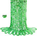 36Pcs St Patrick's Green Shamrock Bead Necklaces